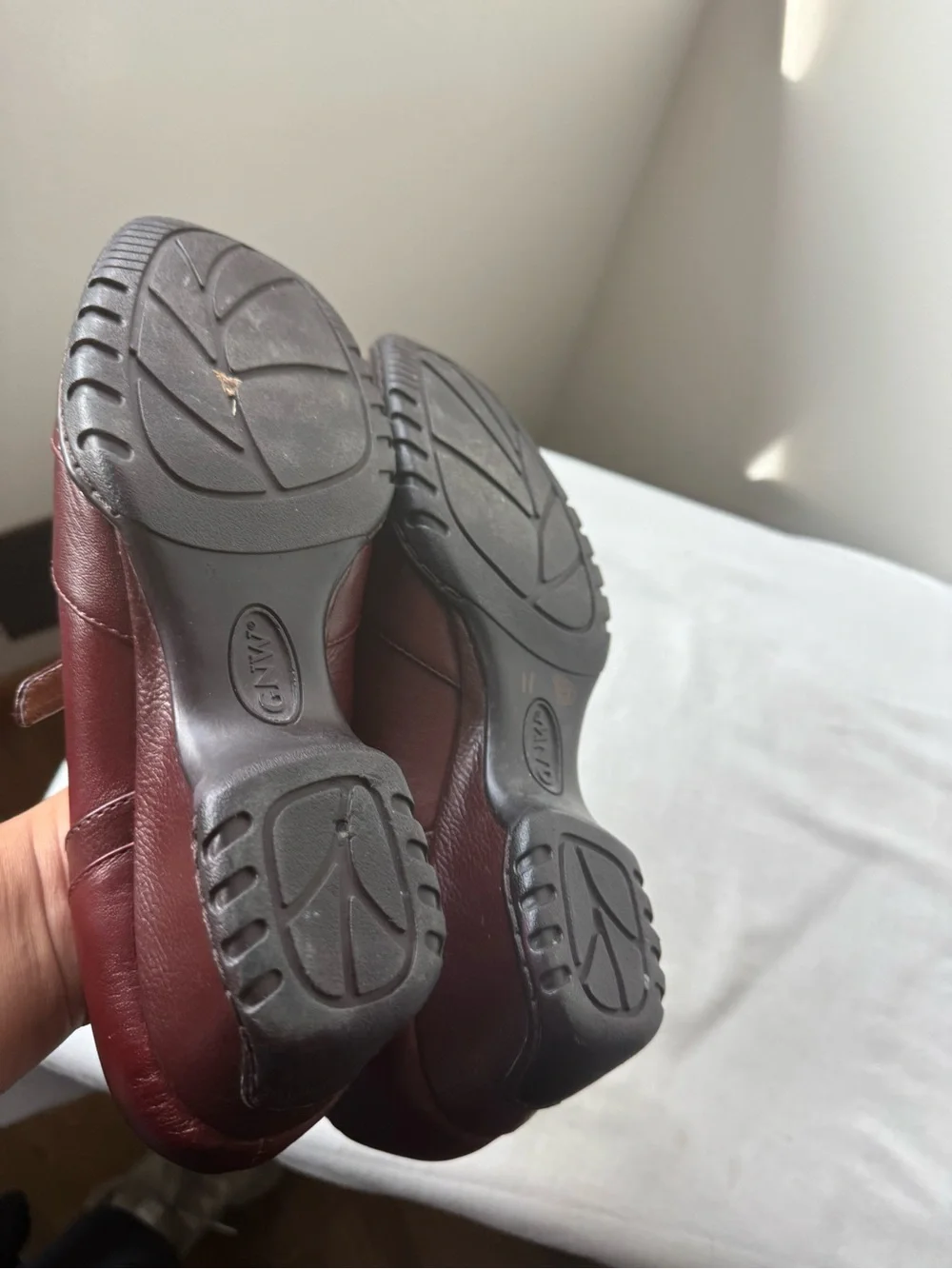 GNW Burgundy Leather Mary Jane Wedges – Size 9.5